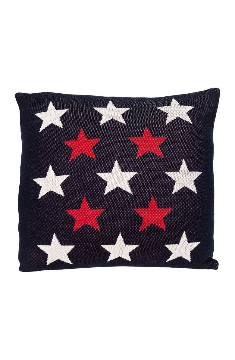 PARKLAND COLLECTION Stars Transitional Navy Blue Throw Pillow, Main, color, Navy Blue