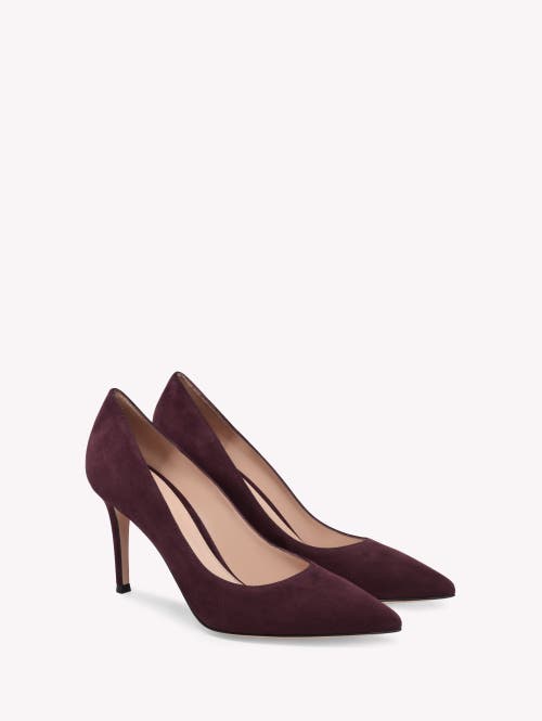 Gianvito Rossi Pointed Toe Stiletto Heel Suede Pumps In Animal Print