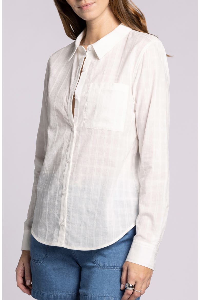 Lonnie Long Sleeve Button-Up Shirt, Alternate, color, WHITE