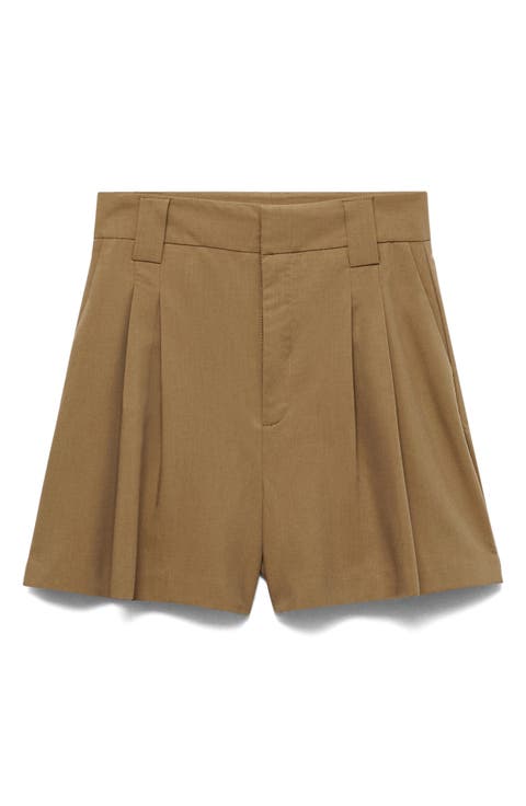 Pleated Bermuda Shorts