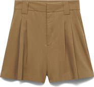 MANGO Pleated Bermuda Shorts