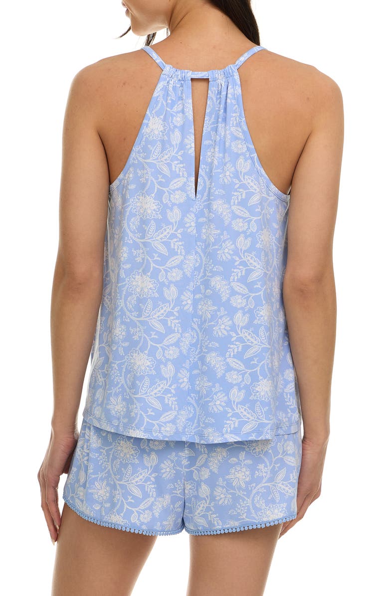 Flora Nikrooz Petunia Floral Print Short Camisole Pajamas, Alternate, color, Periwinkle