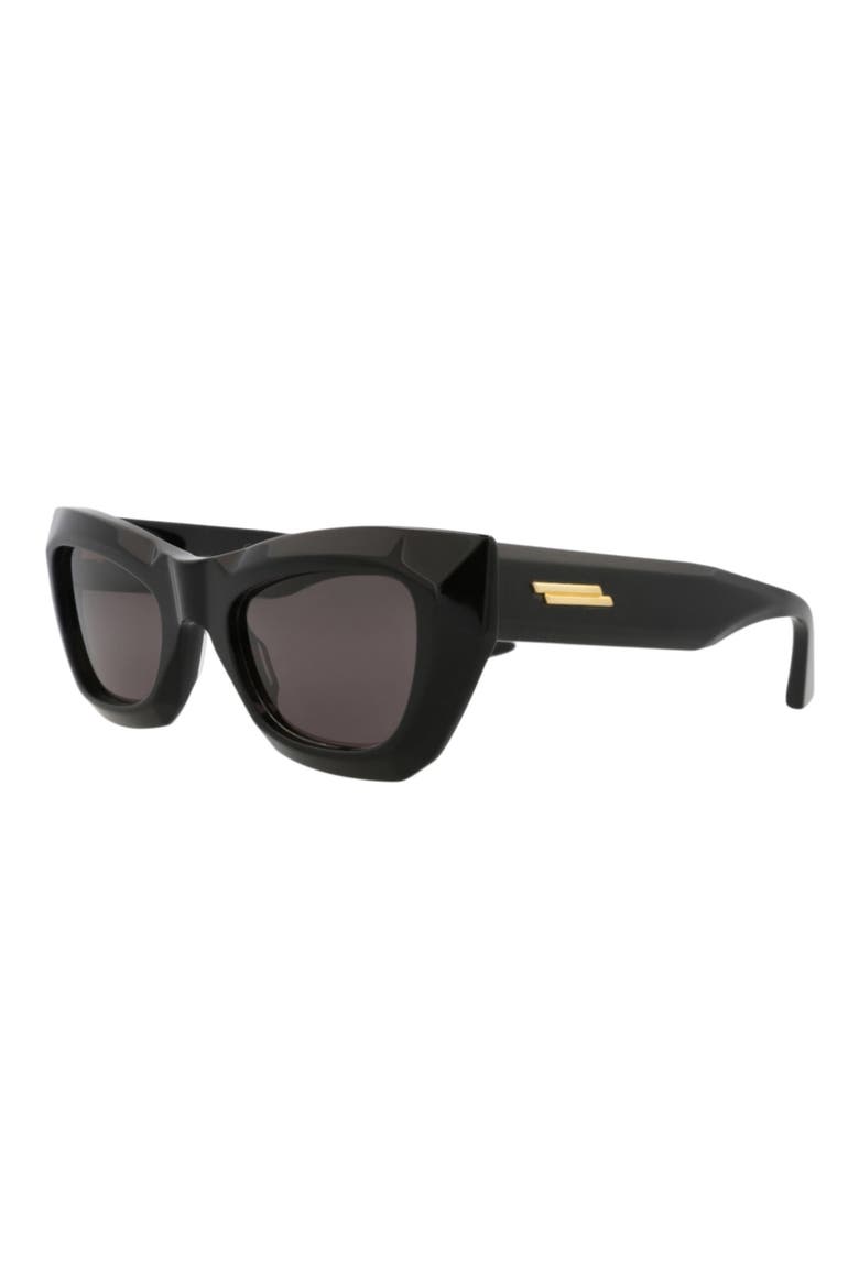 52mm Cat Eye Sunglasses, Alternate, color, BLACK BLACK GREY