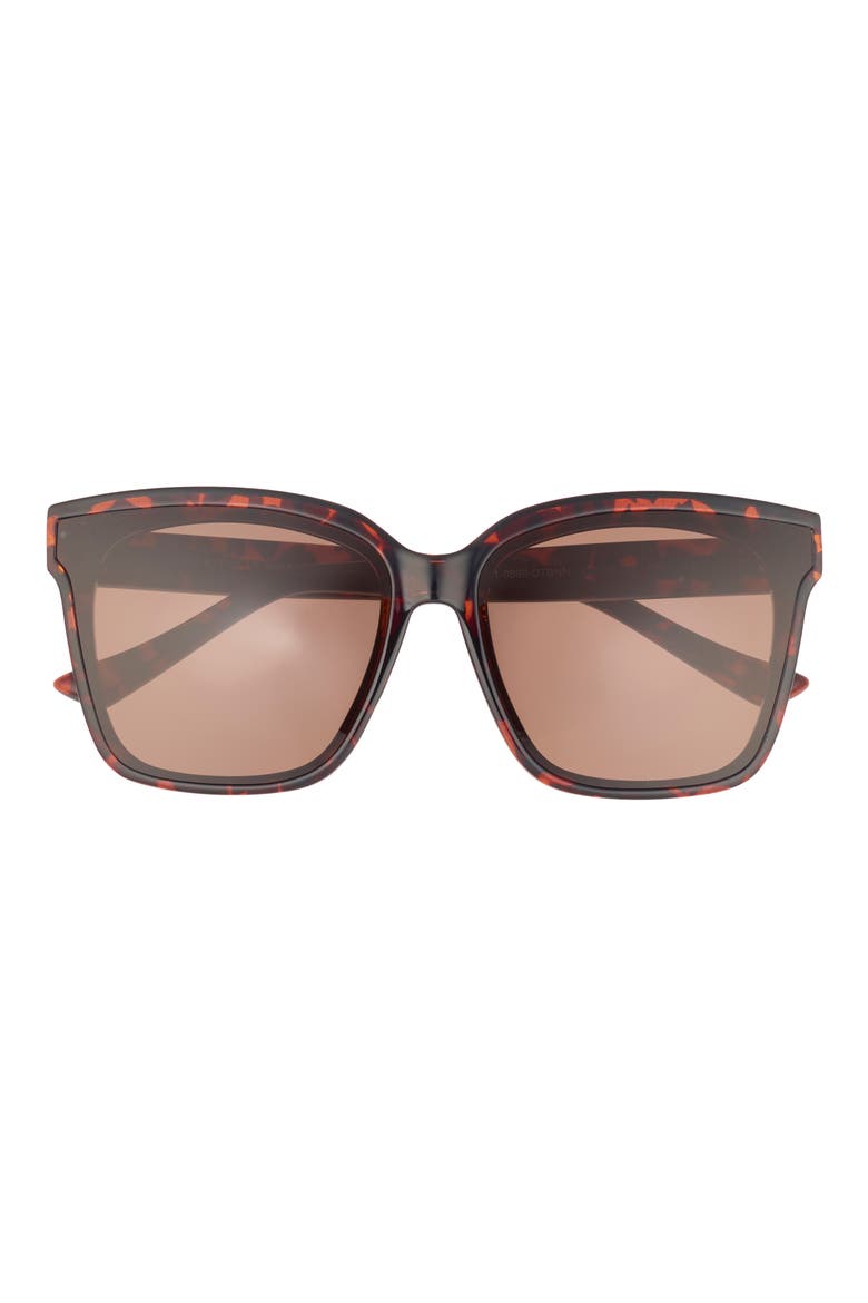 Madison 63mm Square Sunglasses, Main, color, DARK TORTOISE BROWN