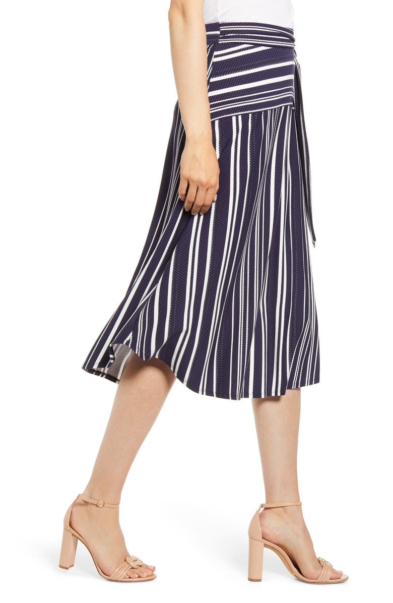 Tommy Bahama Anoche Stripe Tie Waist Skirt, Alternate, color, 