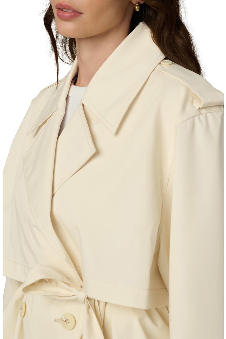 The Liz Cropped Trench Coat, Alternate, color, ECRU