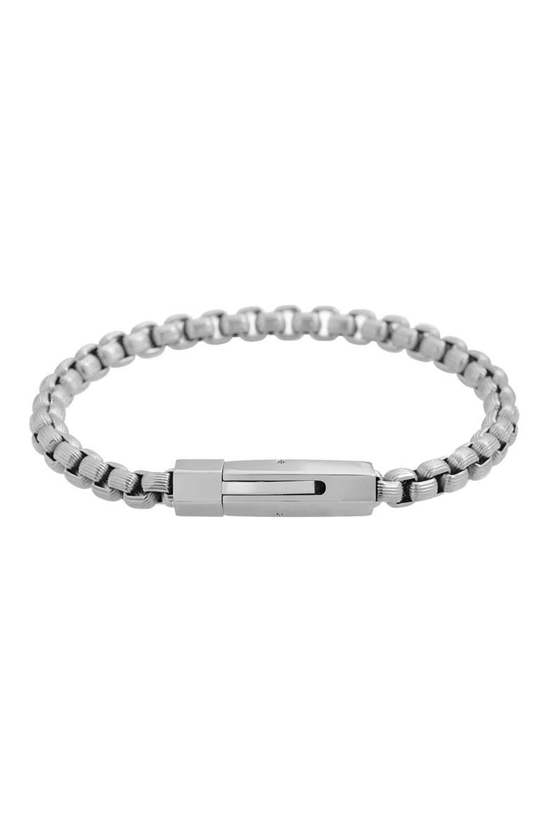 Box Chain Bracelet, Main, color, SILVER