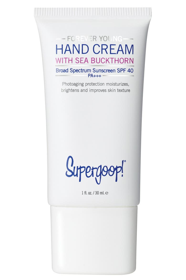Supergoop! Forever Young Hand Cream with Sea Buckthorn Broad Spectrum SPF 40, Main, color, NO COLOR