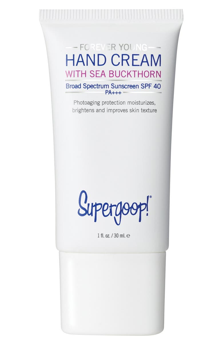 Supergoop!<sup>®</sup> Supergoop! Forever Young Hand Cream with Sea Buckthorn Broad Spectrum SPF 40, Main, color,