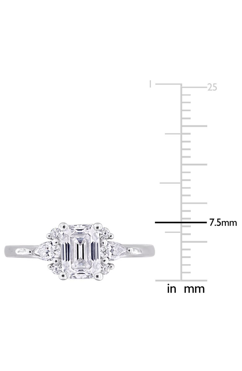 Julianna B. Moissanite Engagement Ring Sterling Silver, Alternate, color, Sterling Silver