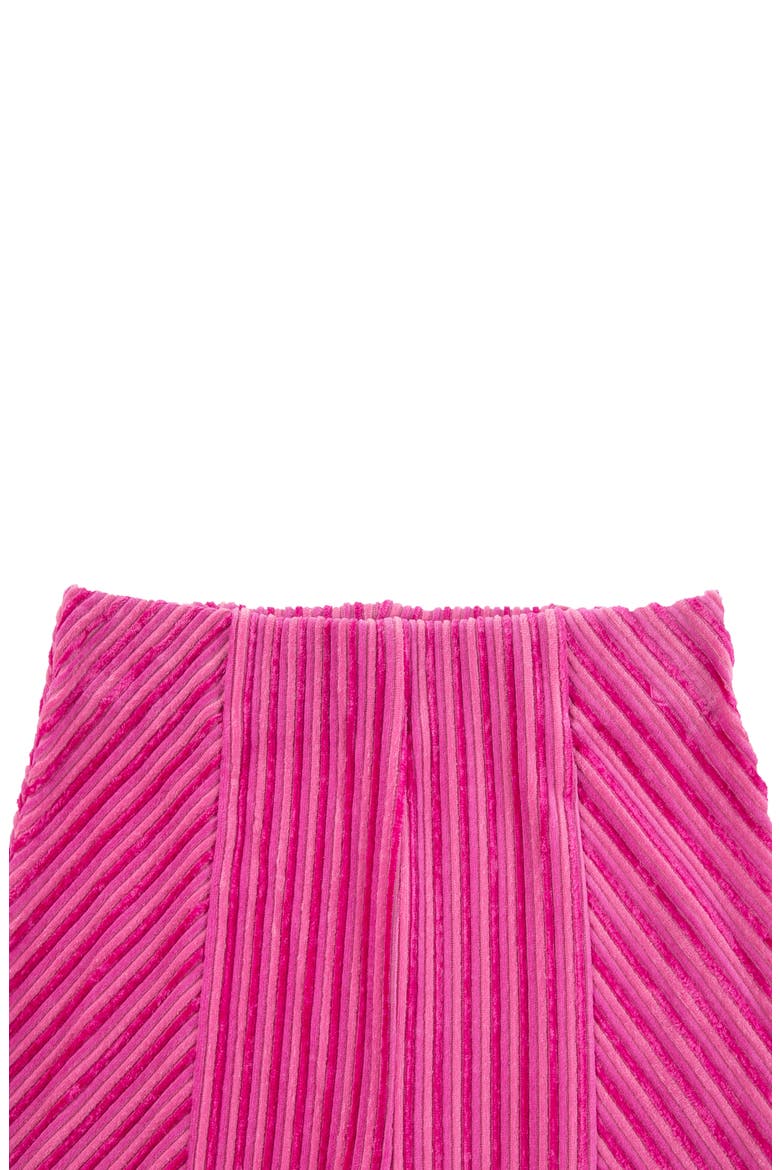 Kids' Rib Velour Flare Pants, Alternate, color, DARK PINK