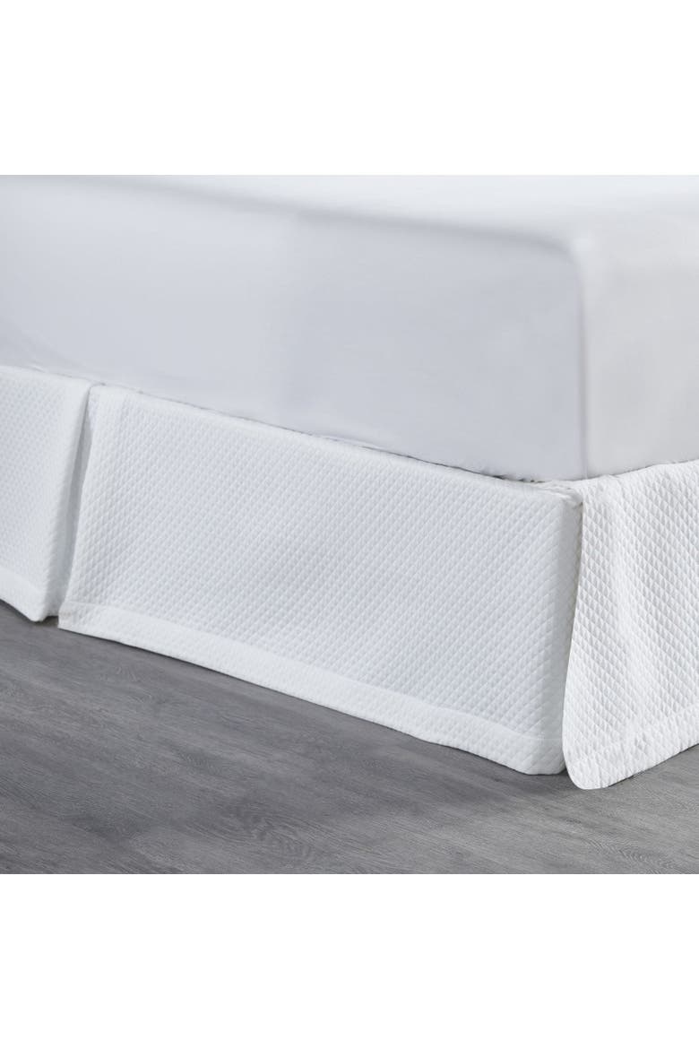 Hamilton Matelasse Diamond Bed Skirt, Alternate, color, White