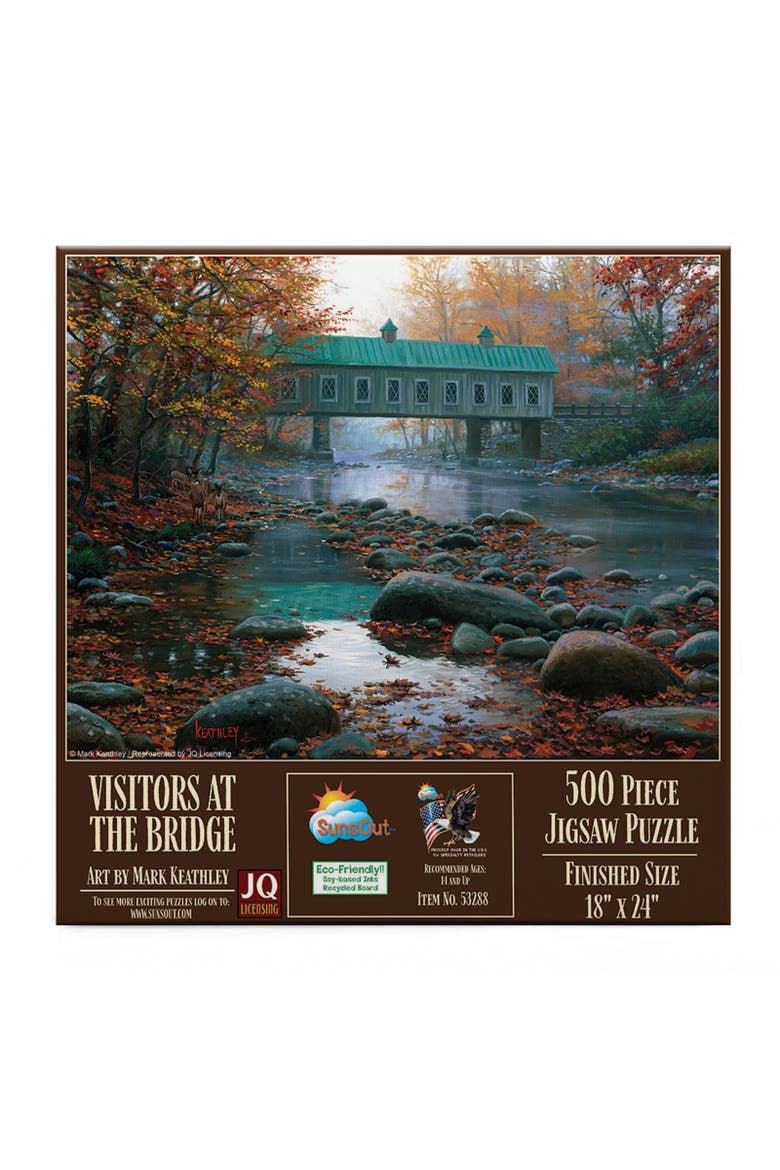 Visitors at the Bridge 500 piece Jigsaw Puzzle for Adults, Alternate, color, Multicolor