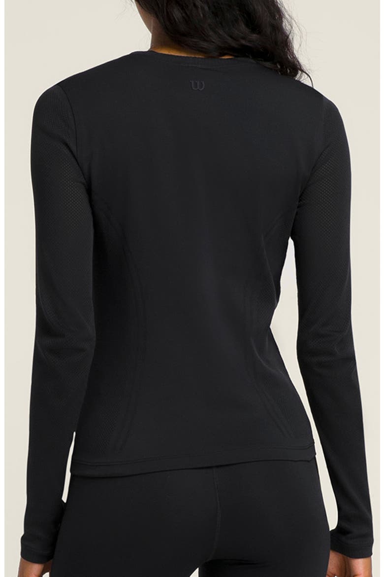 Pro Seamless Long Sleeve Top, Alternate, color, BLACK