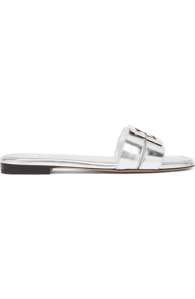 Fendi FFold Slide Sandal, Alternate, color, F0qw0 Argento