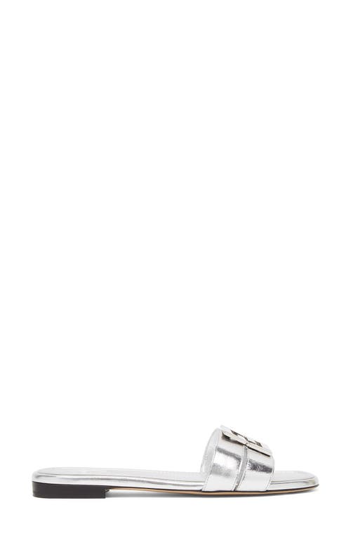 Fendi Ffold Metallic Leather Sandals In F0qw0 Argento