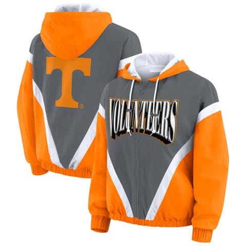 Women
s WEAR by Erin Andrews Tennessee Orange/Gray Tennessee Volunteers Colorblock Full-Zip Hoodie Windbreaker Jacket