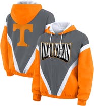 WEAR by Erin Andrews Women's WEAR by Erin Andrews Tennessee Orange/Gray Tennessee Volunteers Colorblock Full-Zip Hoodie Windbreaker Jacket