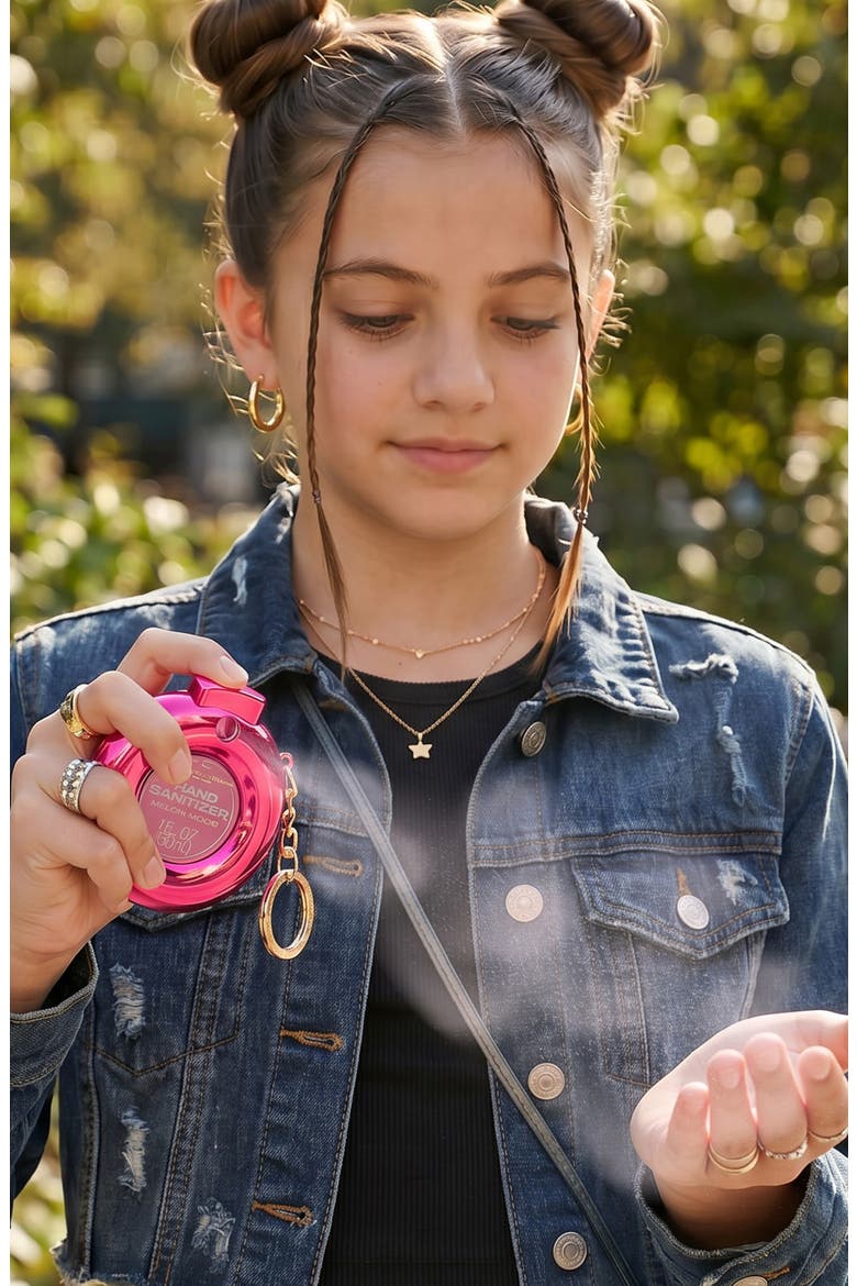 Kids' Watermelon Hand Sanitizer Keychain, Alternate, color, DARK PINK