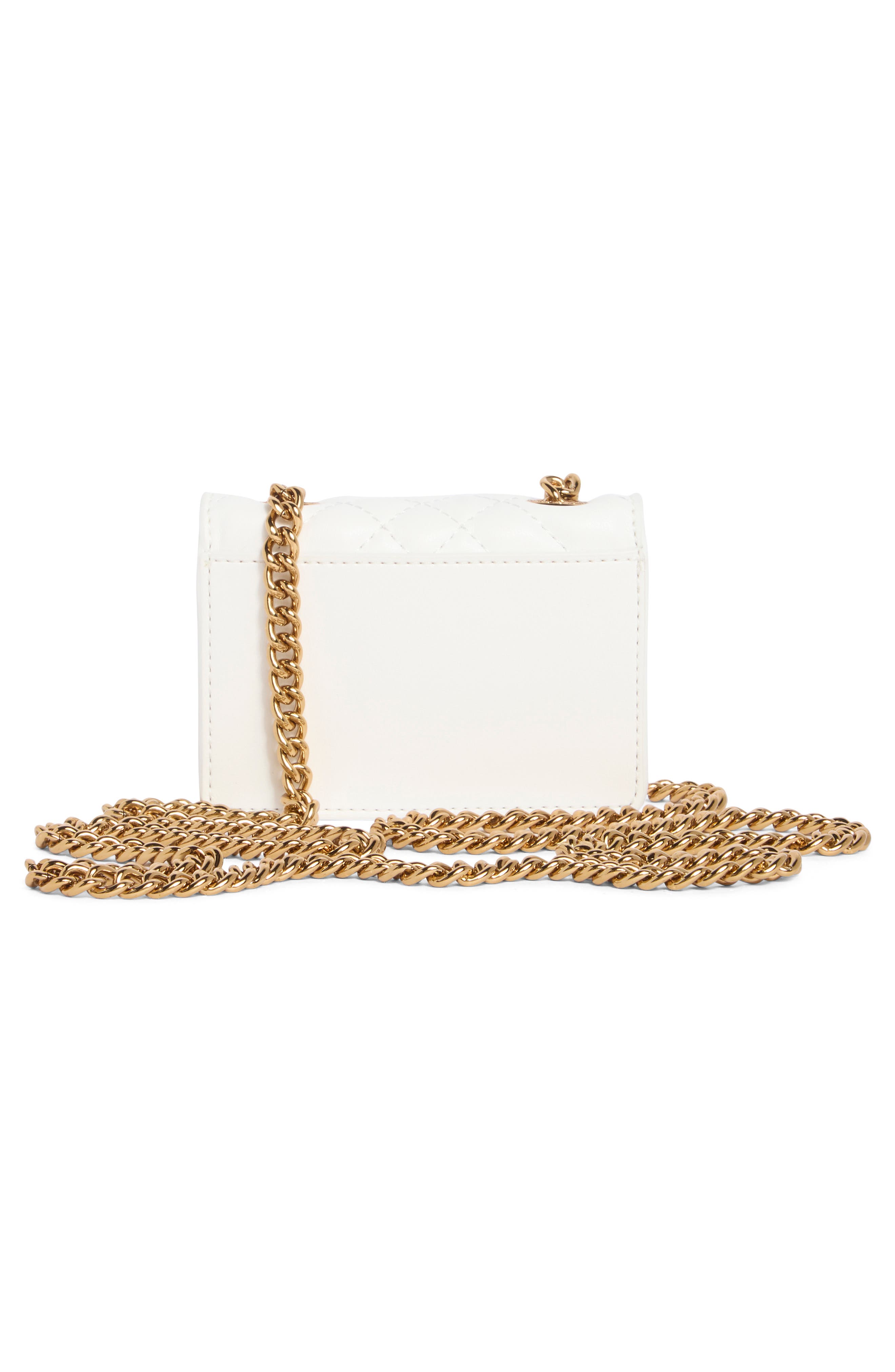 Kurt Geiger London Micro Brixton Quilted Crossbody Bag, Alternate, color, White