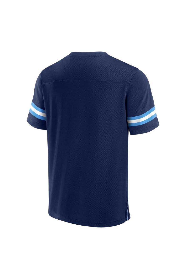 Men's Fanatics Branded  Navy Tennessee Titans Jersey Tackle V-Neck T-Shirt, Alternate, color, Navy