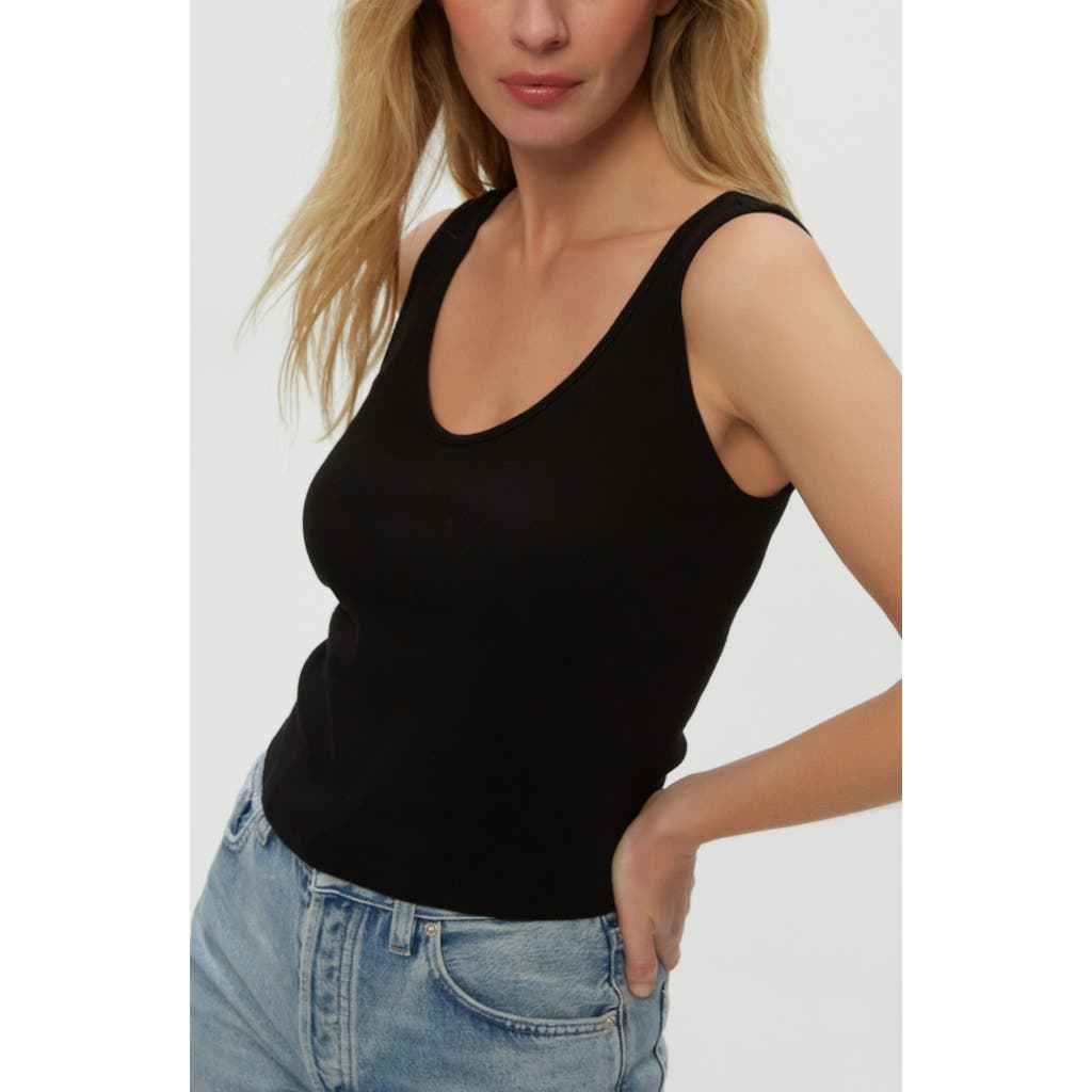 Michael Stars Sloan V-neck Tank In Black