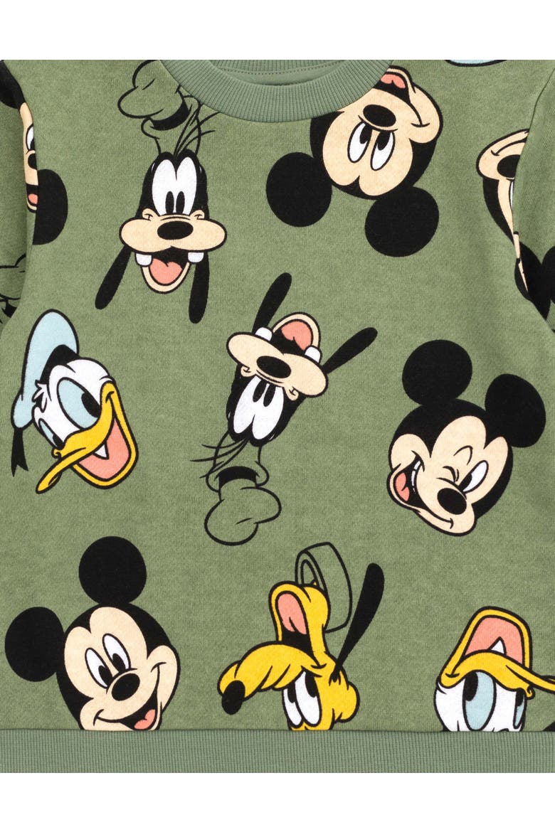 Mickey Mouse Fleece Sweatshirt and Jogger Pants 2-Piece Set, Alternate, color, Mickey Friends Green
