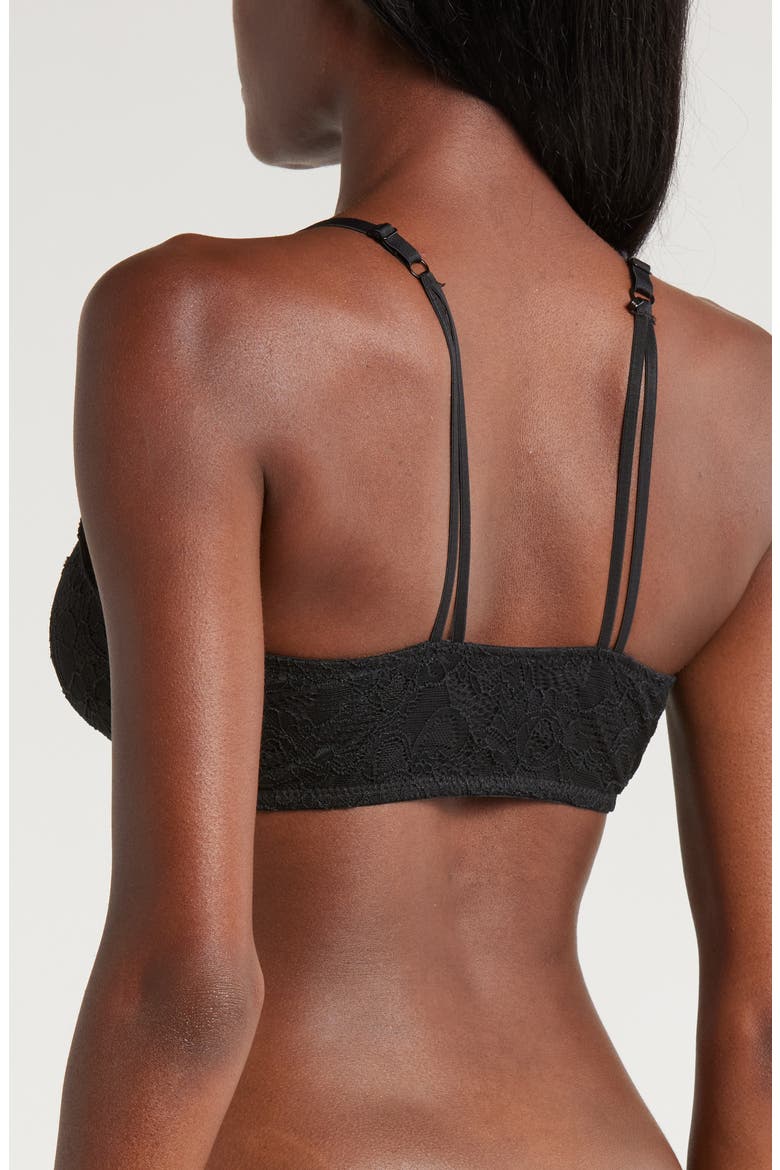 The Convertible Plunge Front Close Adaptive Bralette, Alternate, color, BLACK