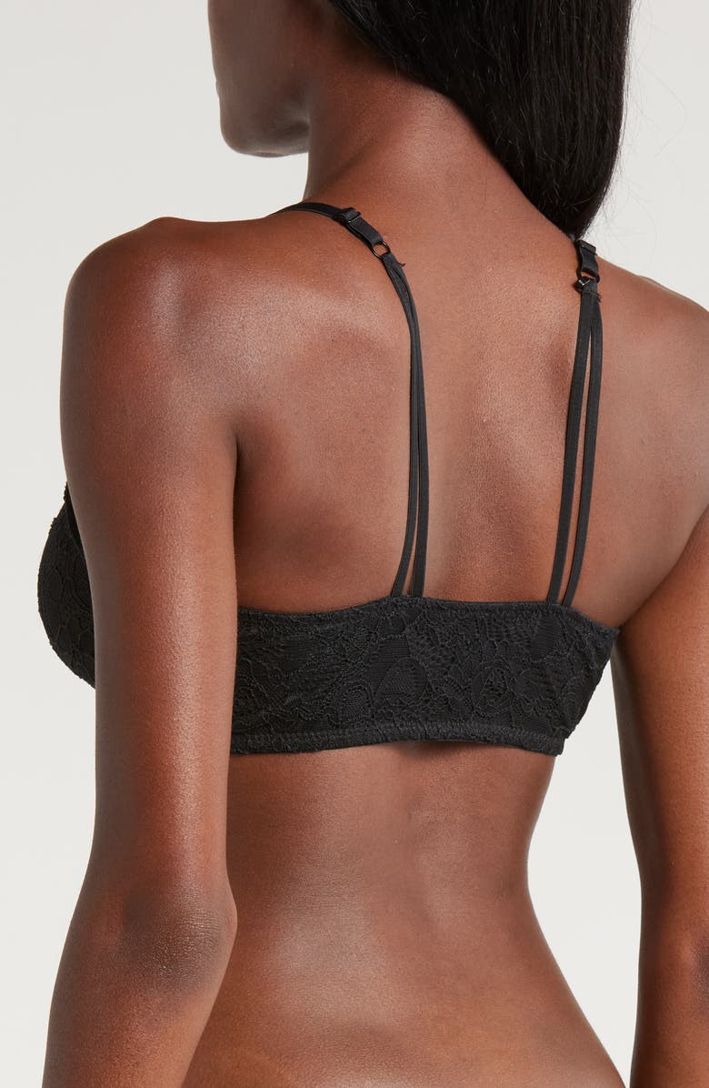 Liberare The Convertible Plunge Front Close Adaptive Bralette, Alternate, color, Black