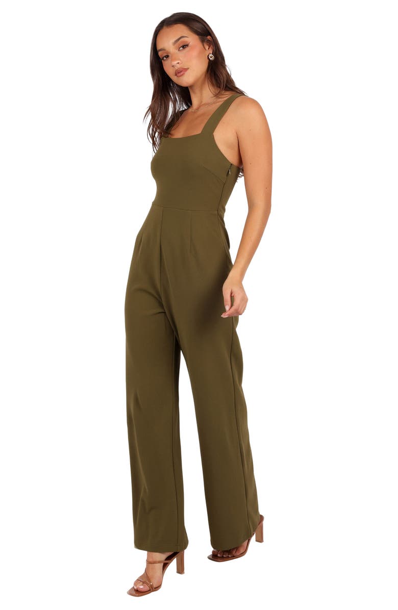 Petal & Pup Hyatt Square Neck Sleeveless Jumpsuit, Alternate, color, Olive