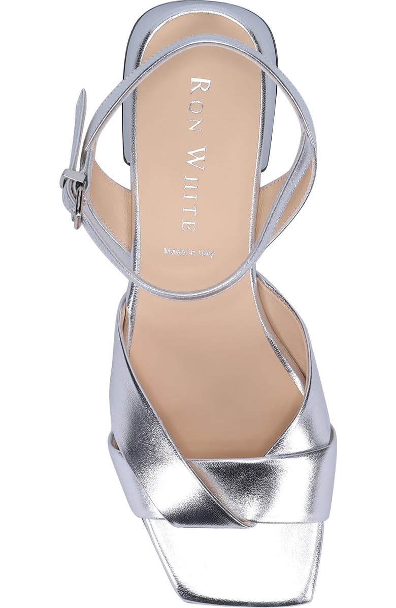 Ron White Brenna Ankle Strap Sandal, Alternate, color, Silver