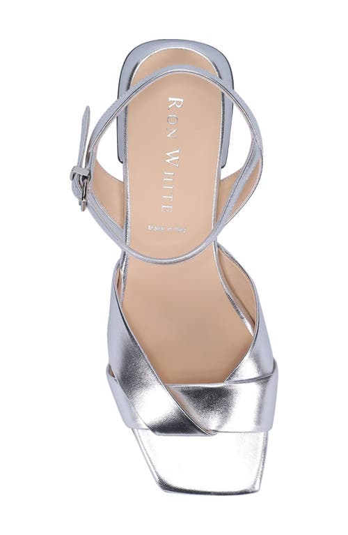 Ron White Brenna Ankle Strap Sandal In Silver