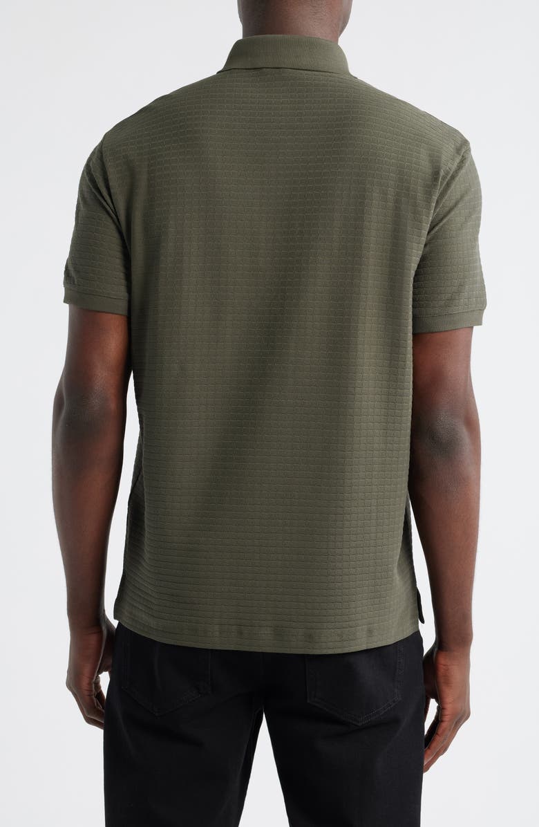 Emporio Armani Geo Texture Cotton Polo, Alternate, color, Green