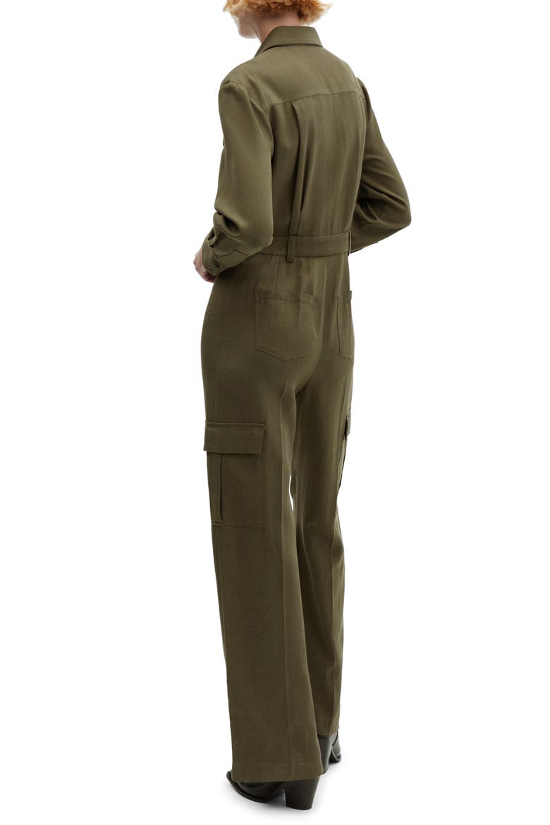 Long Sleeve Utility Jumpsuit, Alternate, color, KHAKI GREEN
