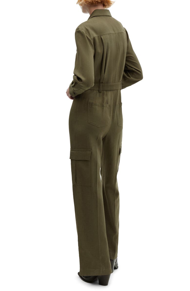 MANGO Long Sleeve Utility Jumpsuit, Alternate, color, 