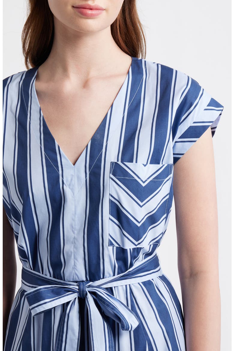 Stripe Tie Waist Maxi Dress, Alternate, color, BLUE STRIPE