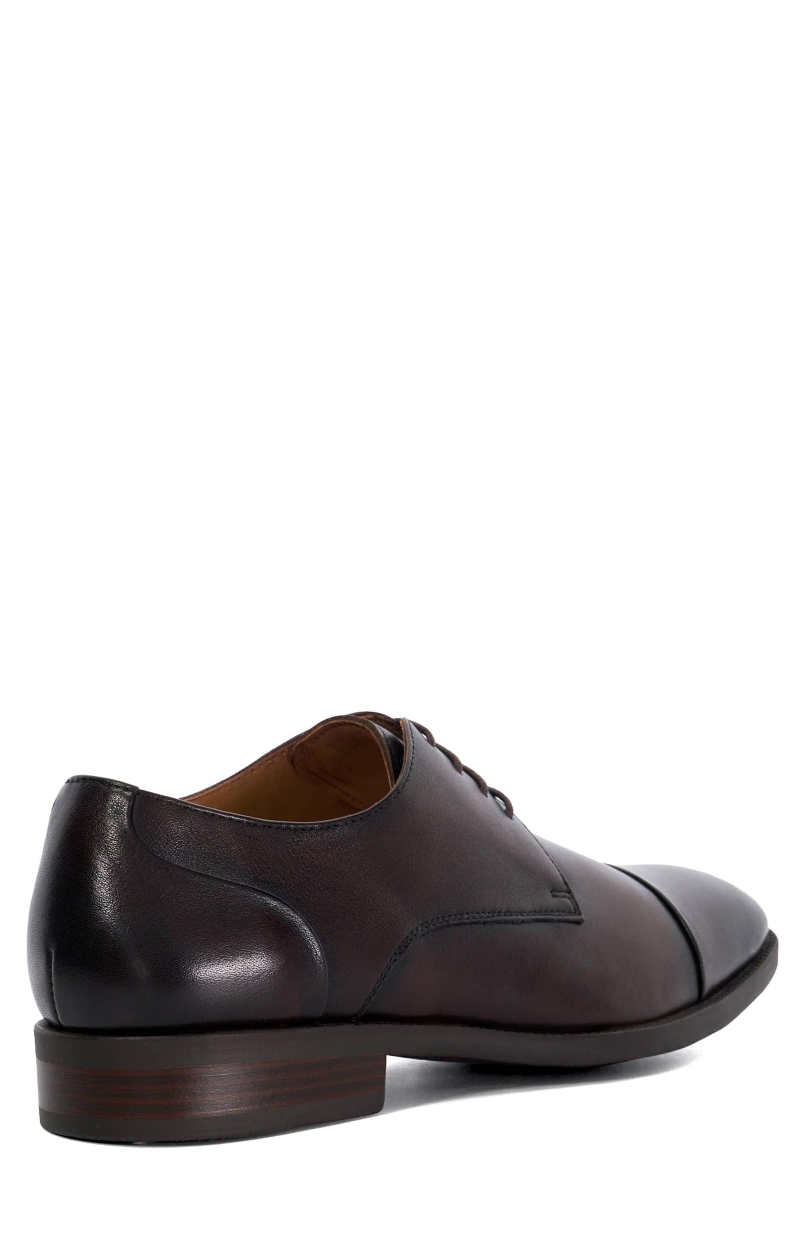 Dune London Suffix Plain Toe Oxford, Alternate, color, Brown