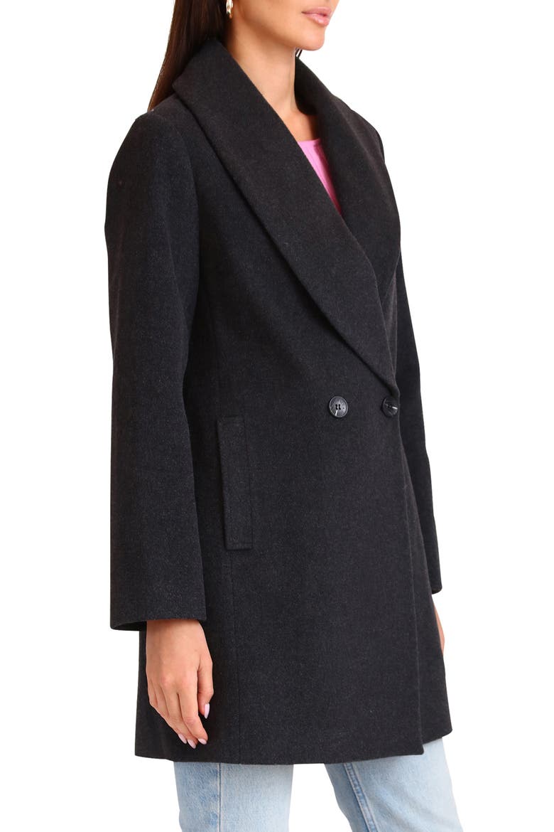 Shawl Collar Coat, Alternate, color, CHARCOAL