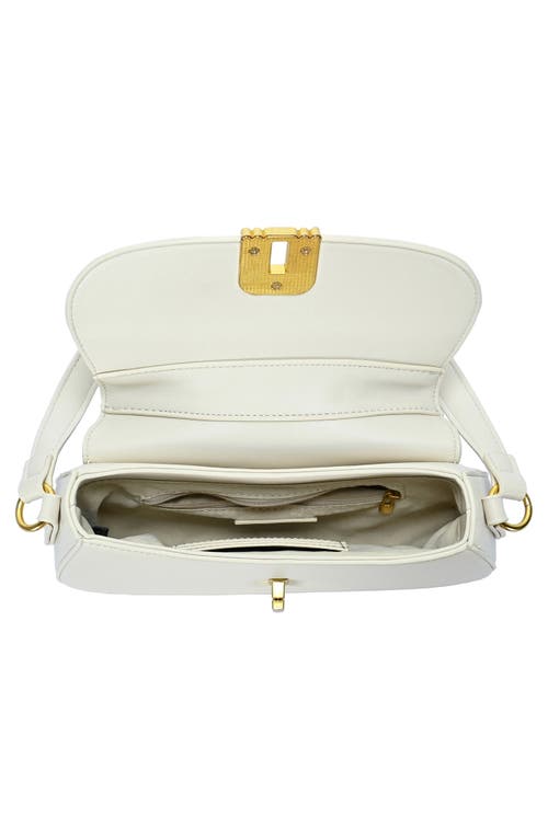 Mms Design Studio Buckle Flap Shoulder Bag In Bone