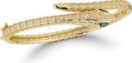 CHLOE AND MADISON Snake Cubic Zirconia Pavé Bypass Bangle Bracelet