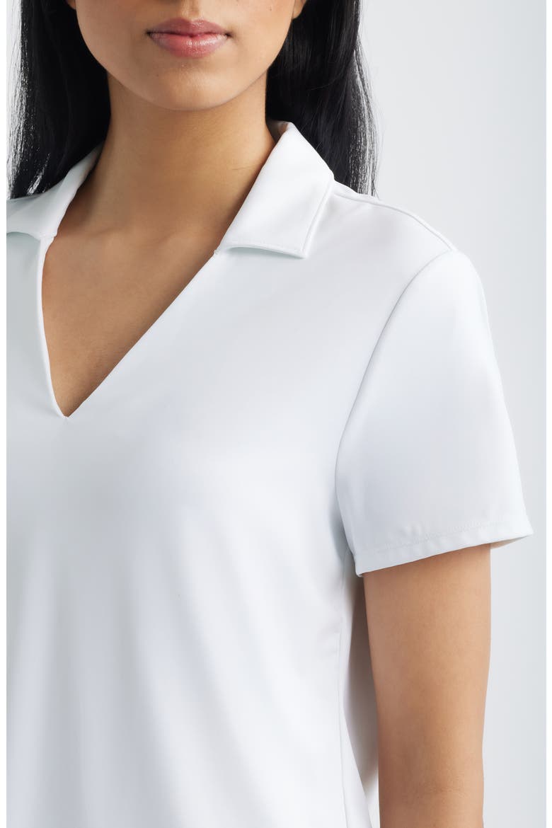 IslandZone® Abby Johnny Collar Polo, Alternate, color, WHITE