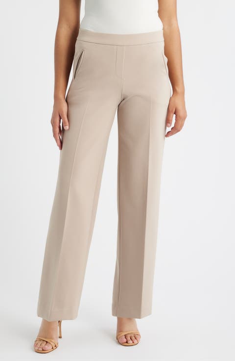 High Waist Wide Leg Pull-On Pants
