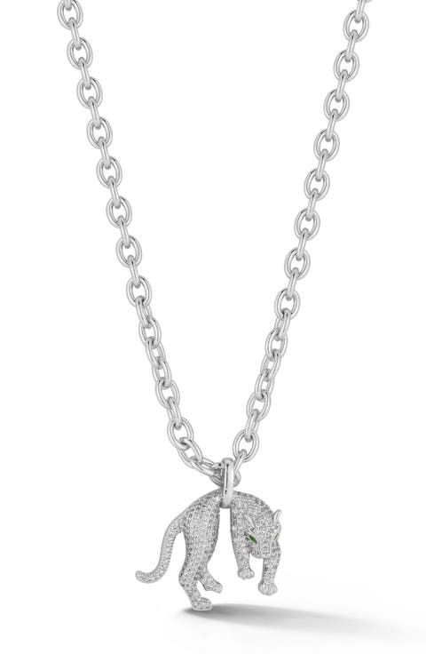 Pavé Jaguar Pendant Necklace