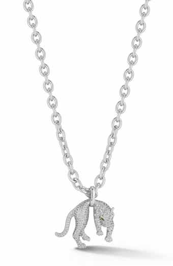 CHLOE AND MADISON Pavé Jaguar Pendant Necklace