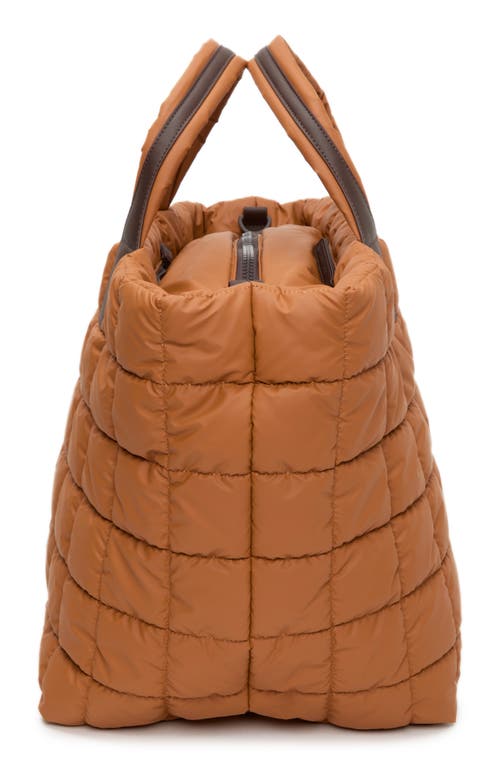 Veecollective Porter Basque Quilted Tote In Cognac
