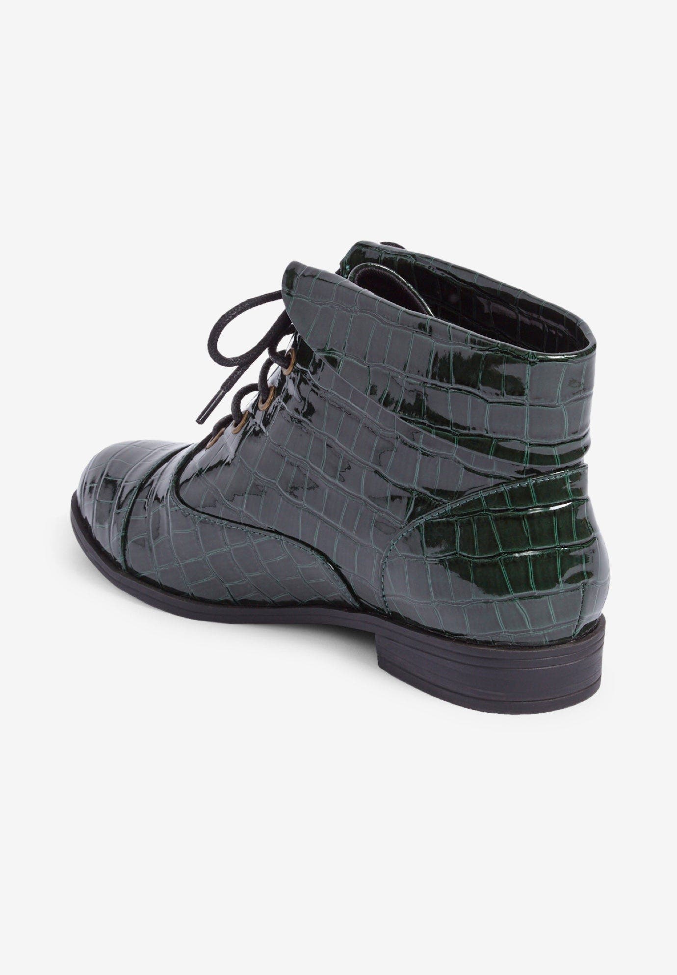 The Darcy Bootie, Alternate, color, GREEN CROCO