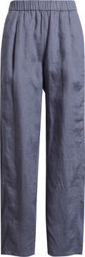 Eileen Fisher Pleated Organic Linen Lantern Pants
