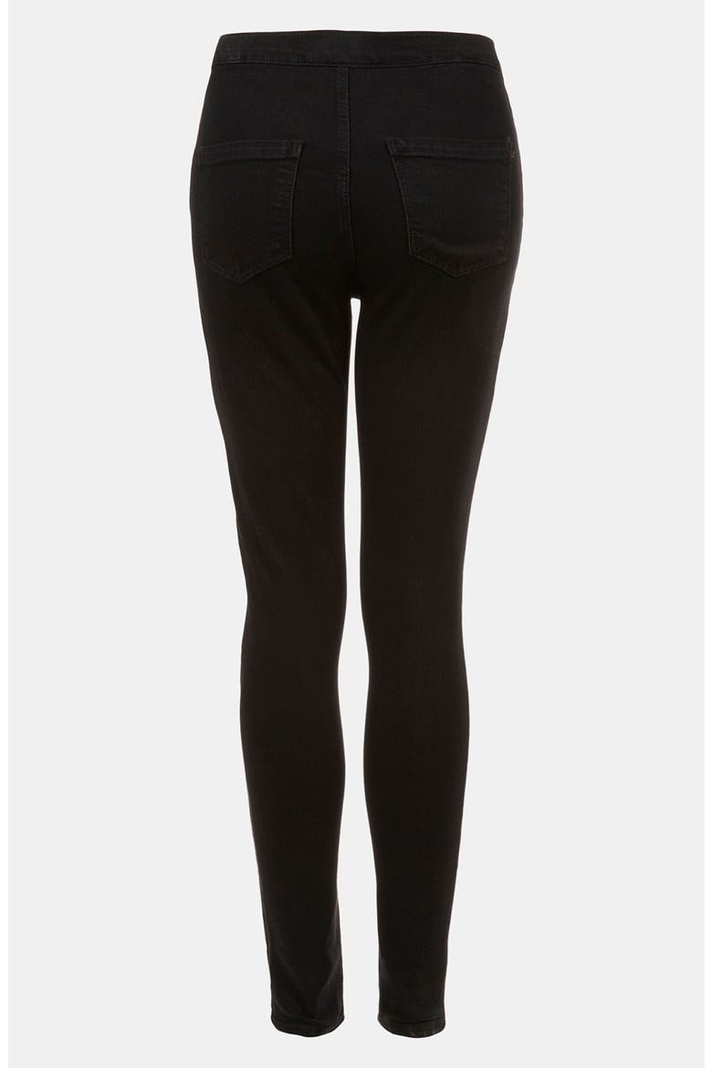 Moto 'Joni' High Waist Skinny Jeans, Alternate, color, BLACK