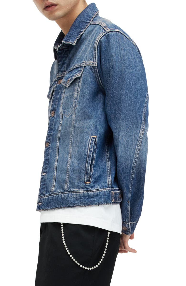 AllSaints Hebden Denim Trucker Jacket, Alternate, color, 