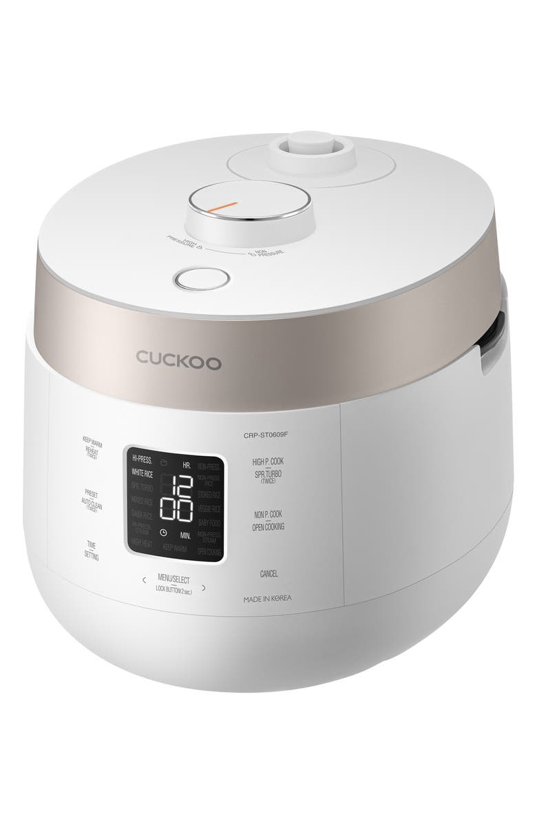 Cuckoo 6-Cup Twin Pressure Rice Cooker, Alternate, color, White